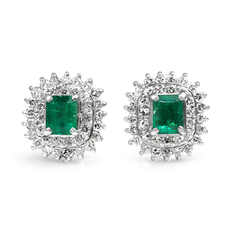 Emerald clearance platinum earrings