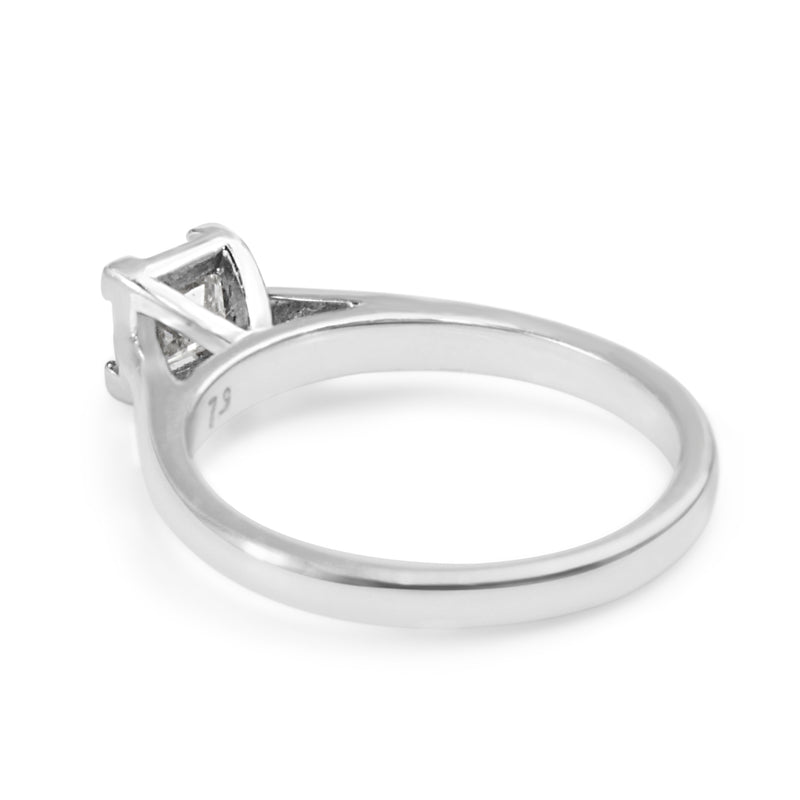 18ct White Gold Princess Cut Diamond Solitaire Ring