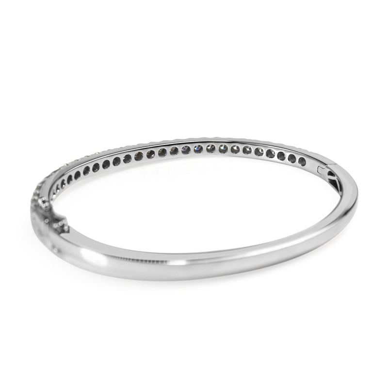 9ct White Gold 2.05ct Diamond Bangle