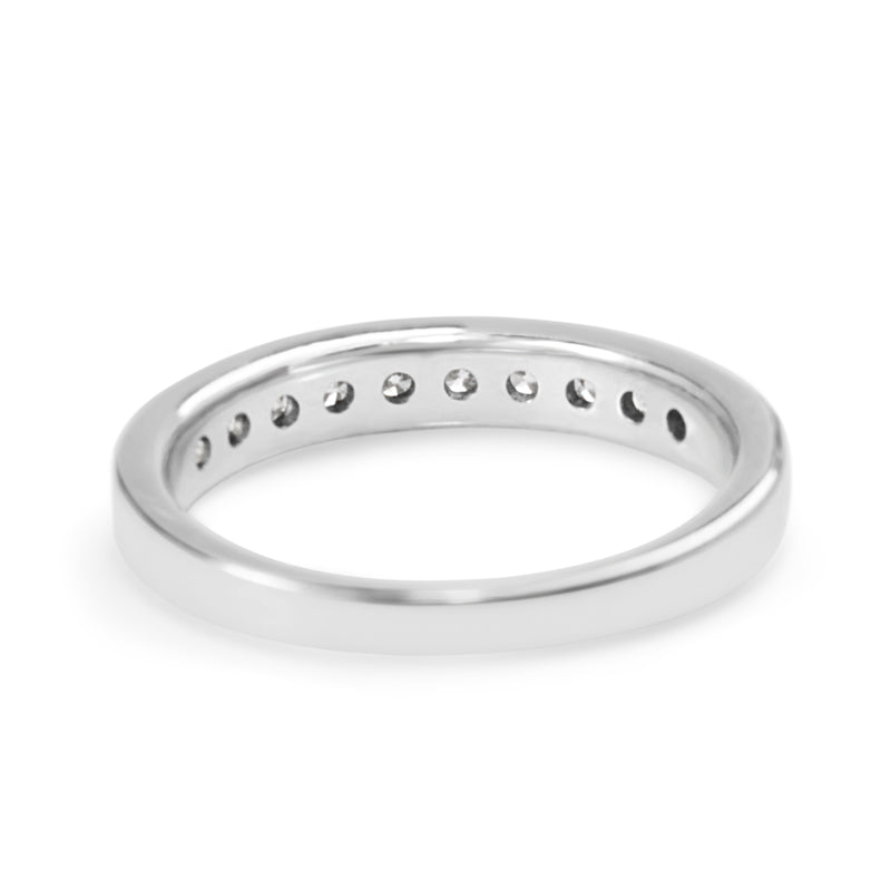 18ct White Gold Channel Set Diamond Band