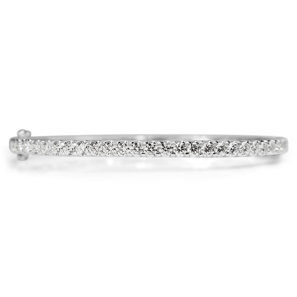 9ct White Gold 2.45ct Diamond Bangle