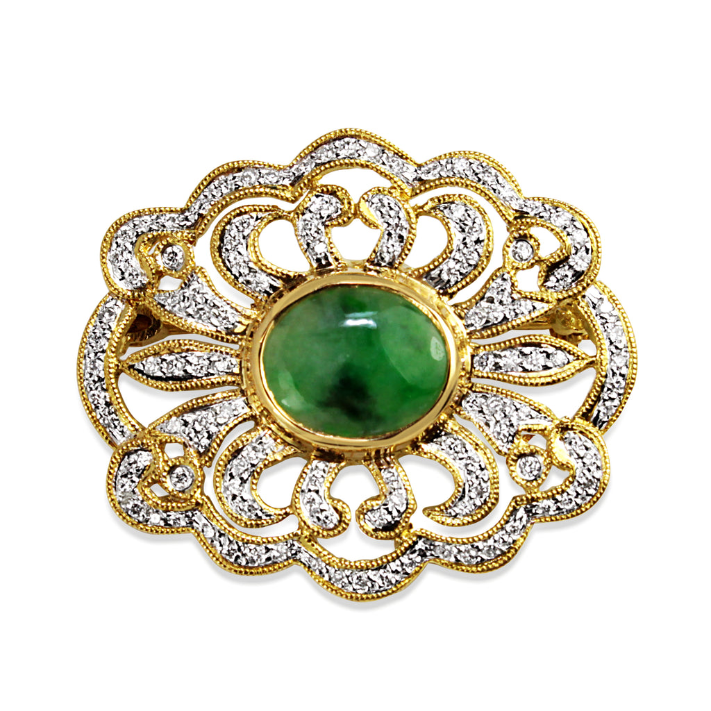 Jade shop brooch jewelry