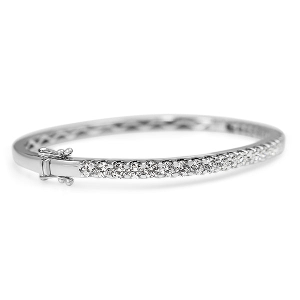 9ct White Gold 2.45ct Diamond Bangle