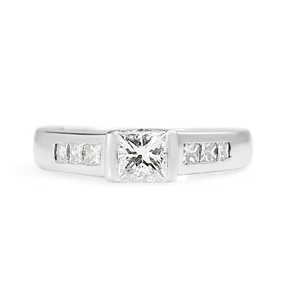 18ct White Gold Princess Cut Diamond Ring