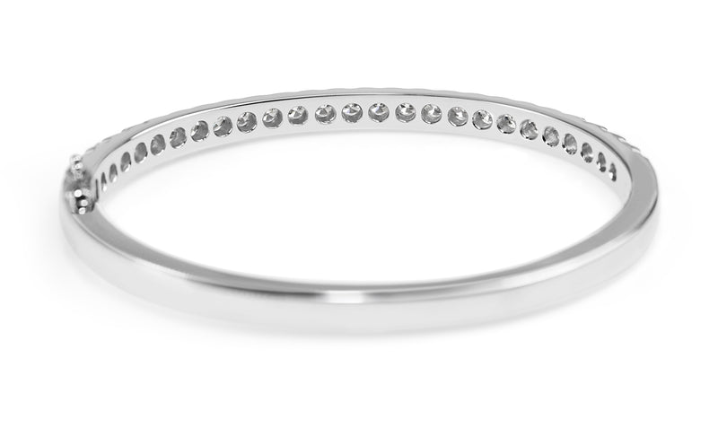 9ct White Gold 3.05ct Diamond Bangle