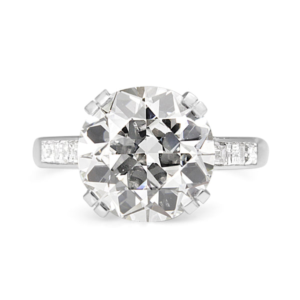 18ct White Gold Vintage Old Cut Diamond Solitaire Ring