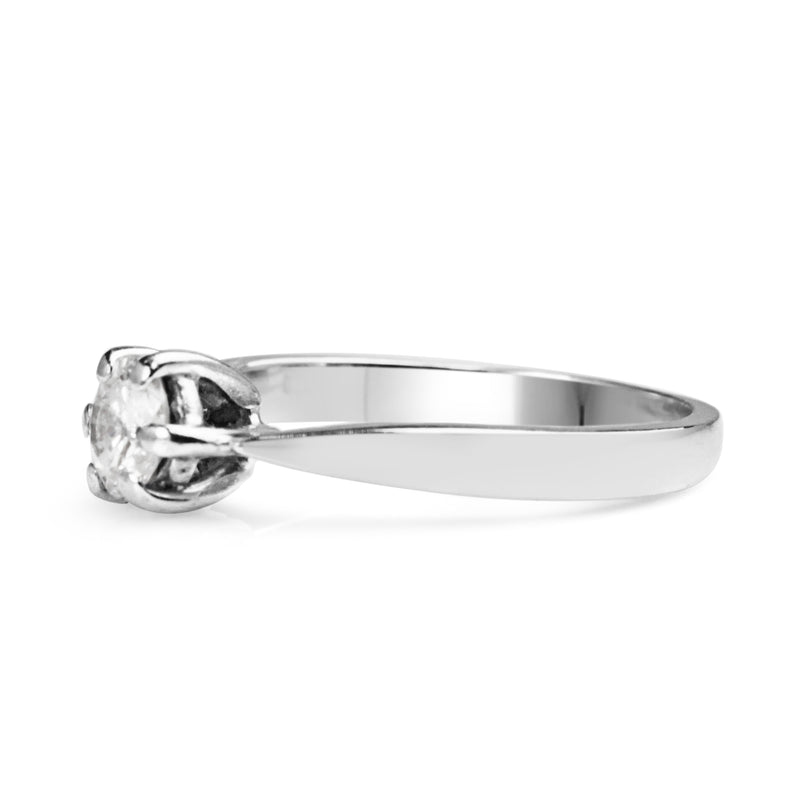 18ct White Gold Diamond Solitaire Ring