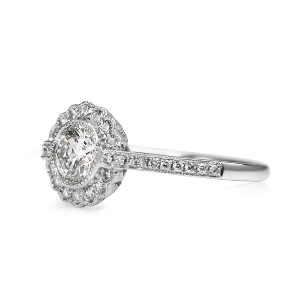 Platinum Diamond Daisy Ring