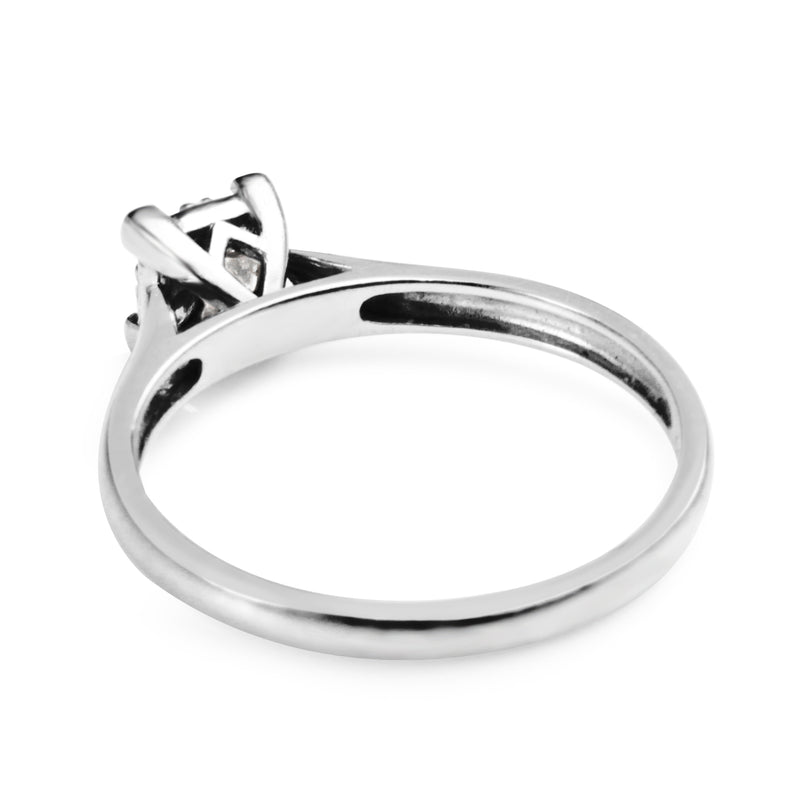 9ct White Gold Square Cluster Diamond Ring