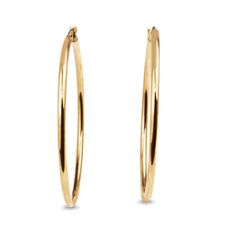 9ct Yellow Gold 53mm Hoop Earrings