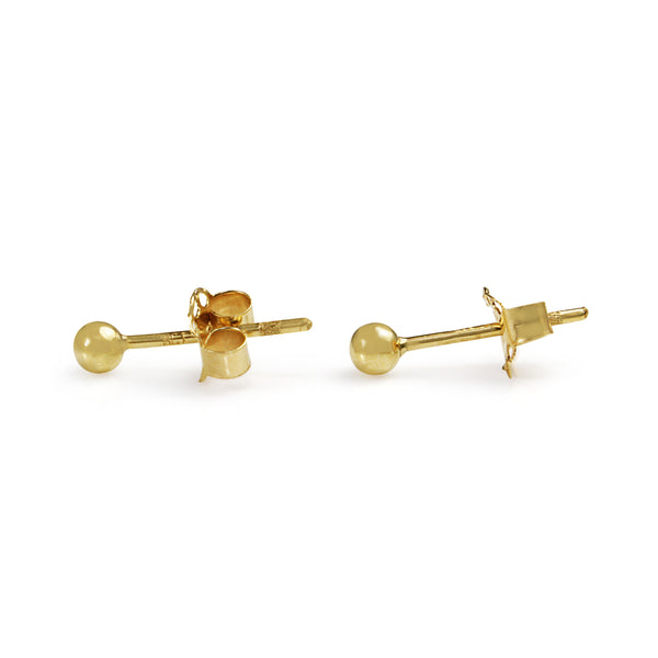 9ct Yellow Gold 2.7mm Ball Stud Earrings