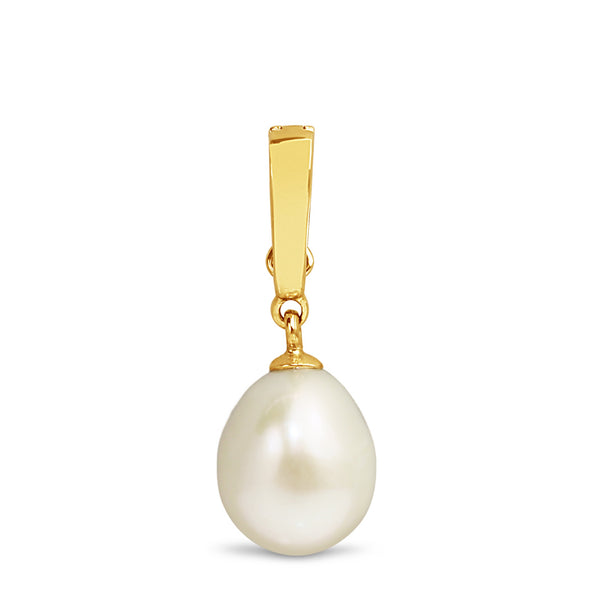 9ct Yellow Gold Fresh Water Pearl Pendant / Enhancer