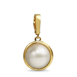 9ct Yellow Gold Mabé Pearl Pendant / Enhancer