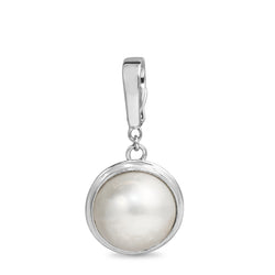 9ct White Gold Mabé Pearl Pendant / Enhancer