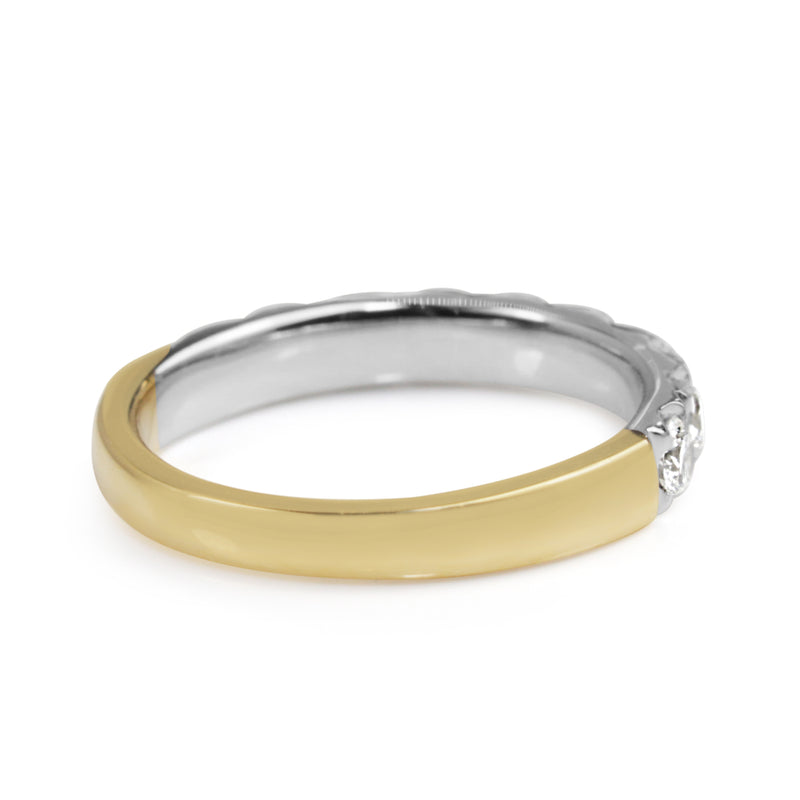 18ct Yellow and White Gold .90ct Diamond Band