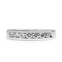 18ct White Gold Channel Set Diamond Band Ring
