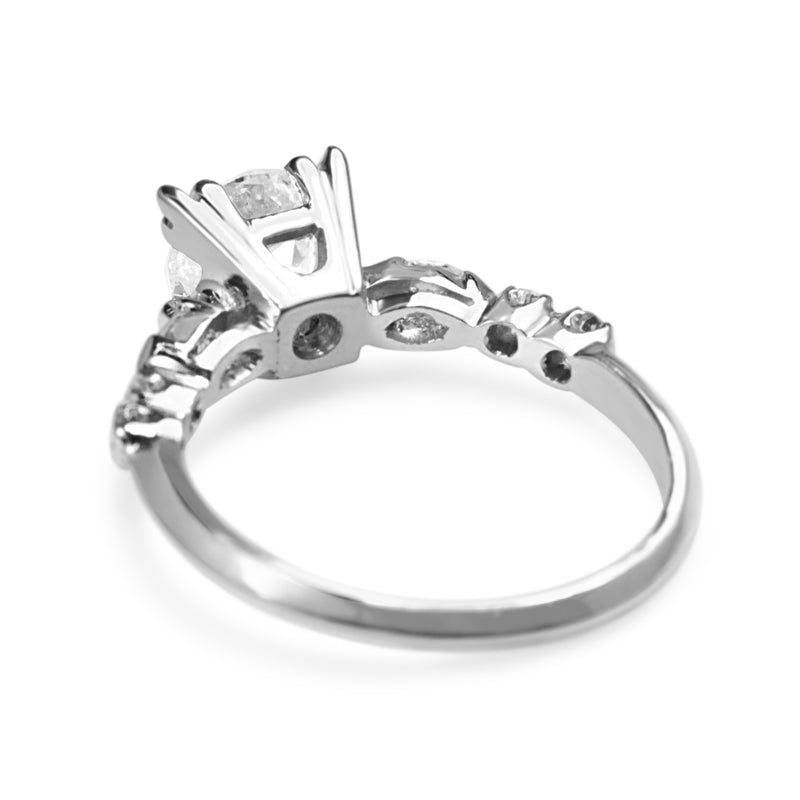 Platinum Vintage Old Cut Diamond Solitaire Ring