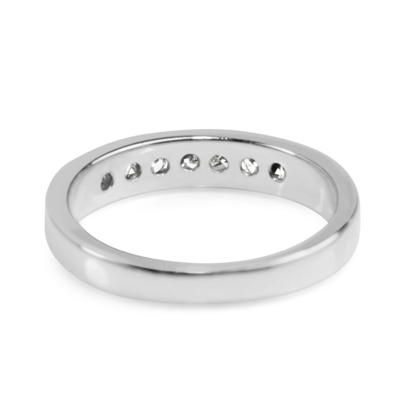 18ct White Gold Channel Set Diamond Band Ring