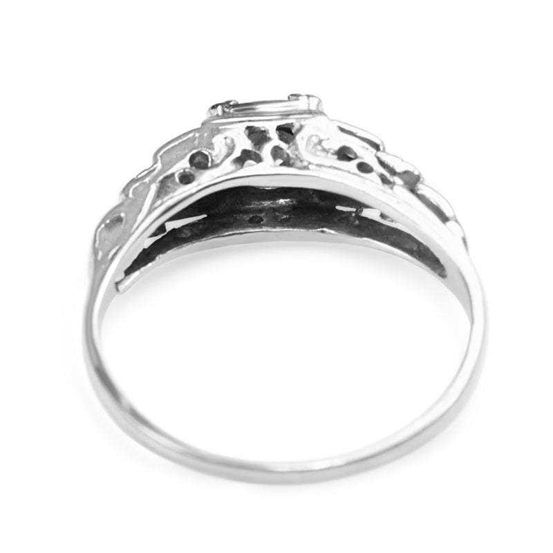 18ct White Gold Art Deco Old Cut Diamond Ring