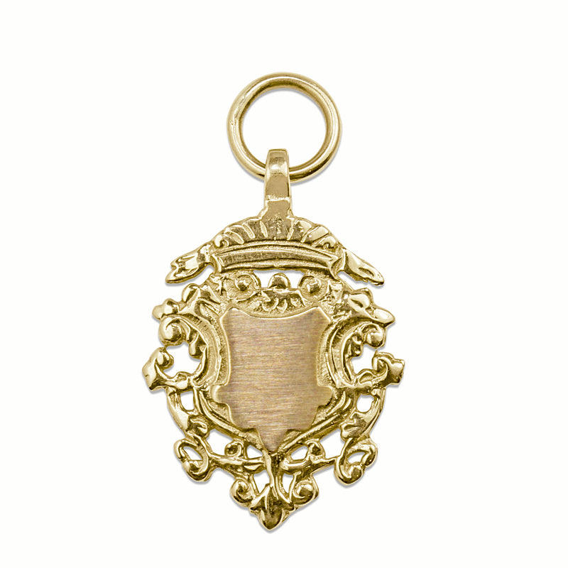 9ct Yellow Gold Shield Pendant / Charm