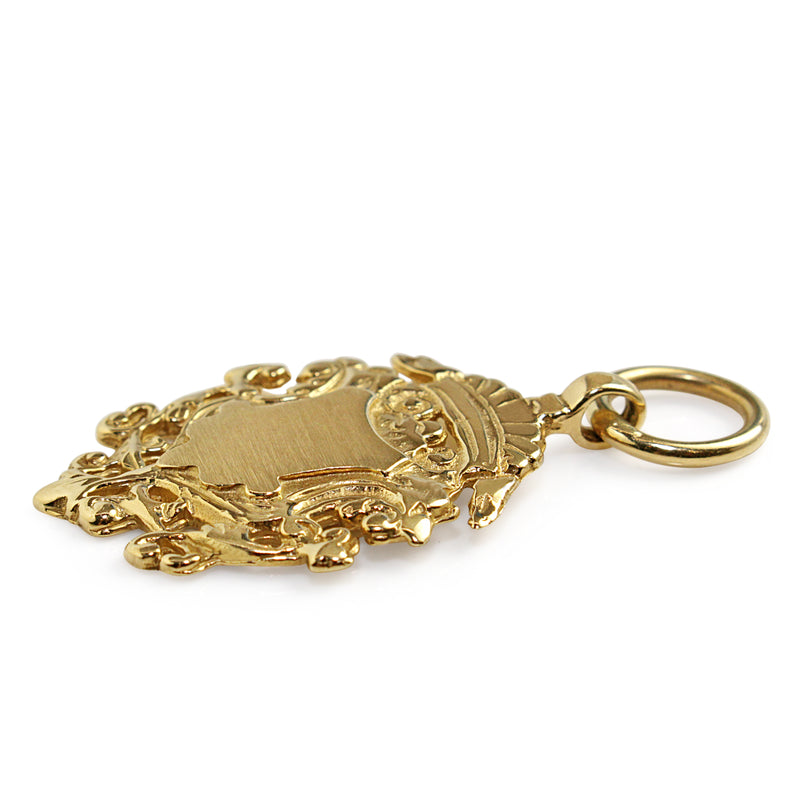 9ct Yellow Gold Shield Pendant / Charm