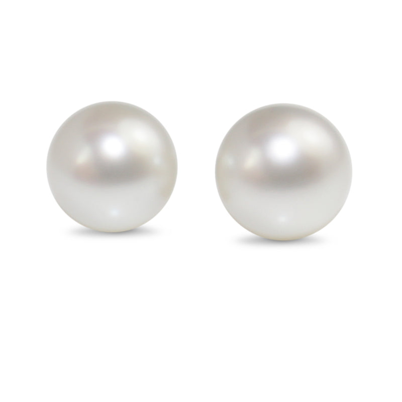 18ct White Gold 12mm South Sea Pearl Stud Earrings