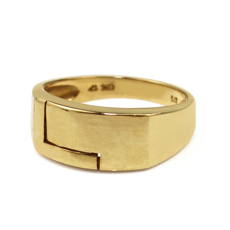 9ct Yellow Wide Gold Band Ring