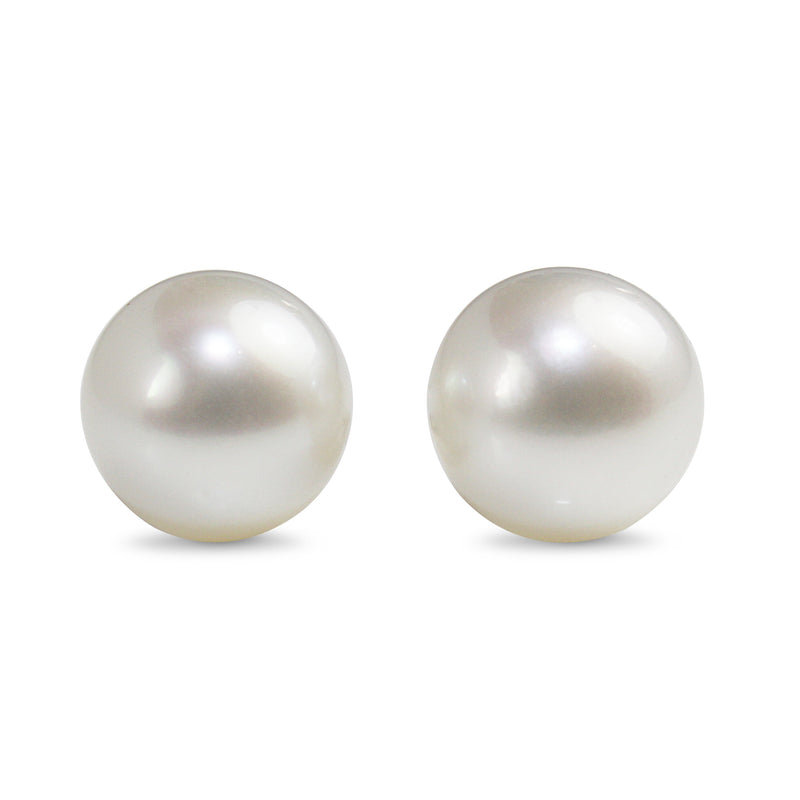 18ct White Gold 12mm South Sea Pearl Stud Earrings