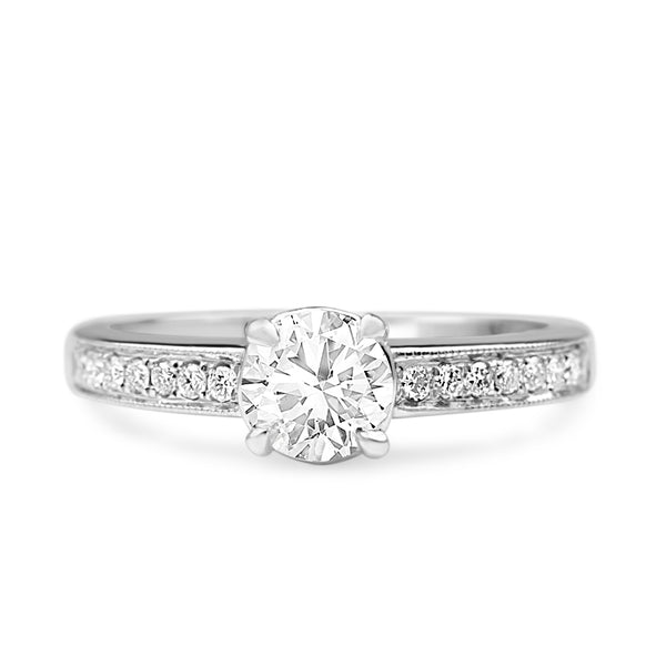 18ct White Gold Diamond Solitaire Ring