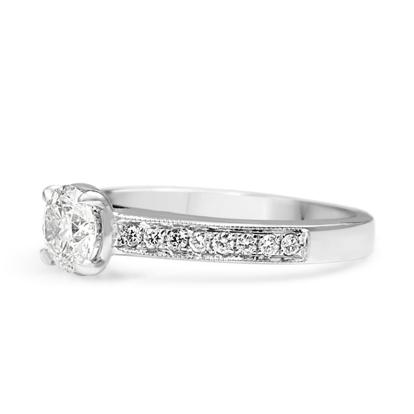 18ct White Gold Diamond Solitaire Ring