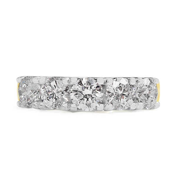 18ct Yellow and White Gold 2.00ct 5 Stone Diamond Ring