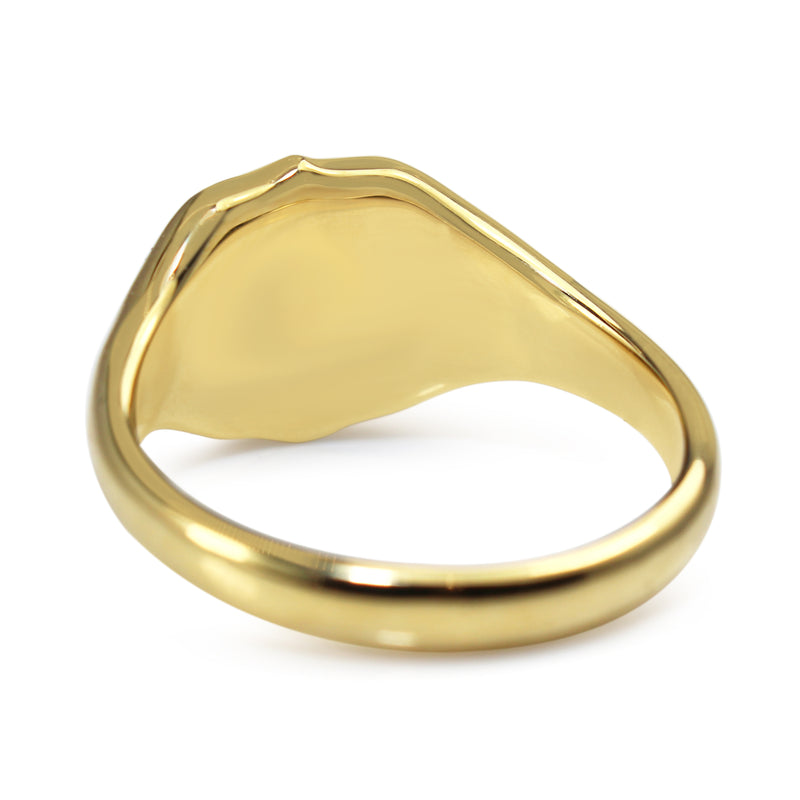 18ct Yellow Gold Shield Signet Ring