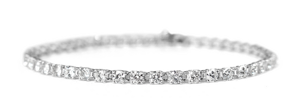 18ct White Gold 4ct Diamond Tennis Bracelet