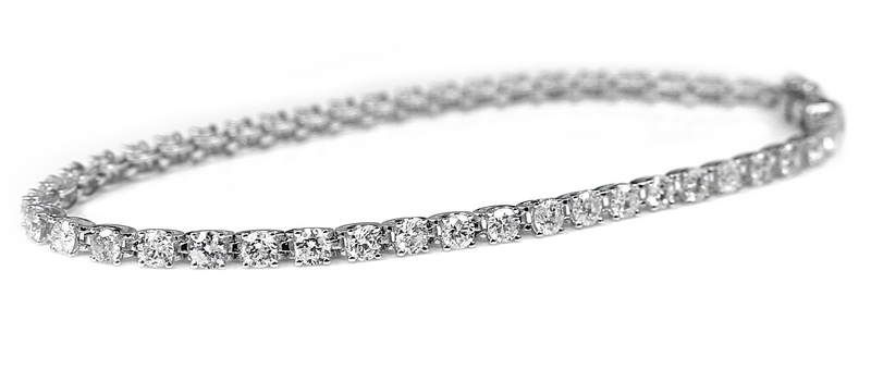 18ct White Gold 4ct Diamond Tennis Bracelet