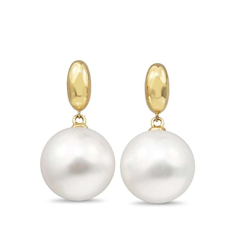 9ct Yellow Gold 12mm South Sea Pearl Earrings