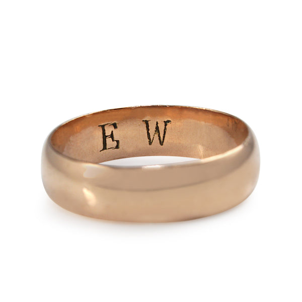 9ct Rose Gold Antique Band Ring