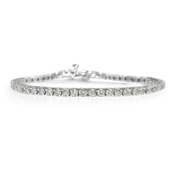 14ct White Gold 4ct Diamond Tennis Bracelet