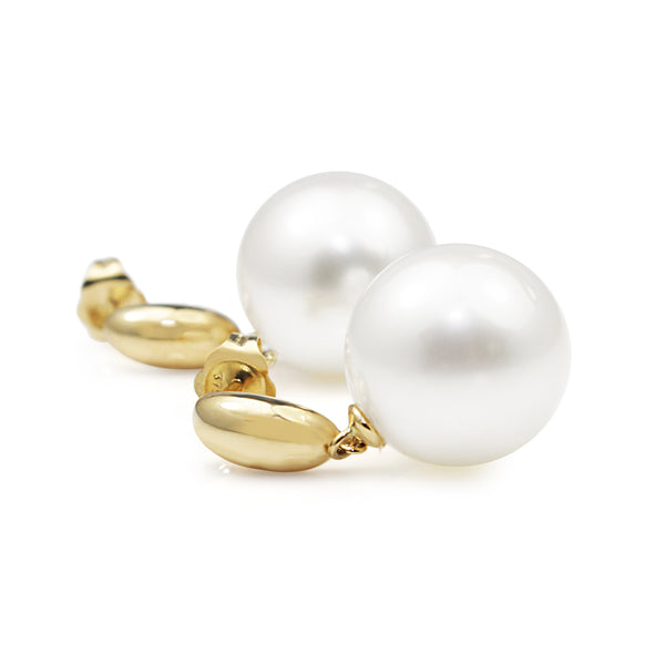 9ct Yellow Gold 12mm South Sea Pearl Earrings