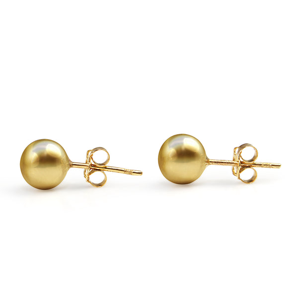 9ct Yellow Gold 6.8mm Ball Stud Earrings