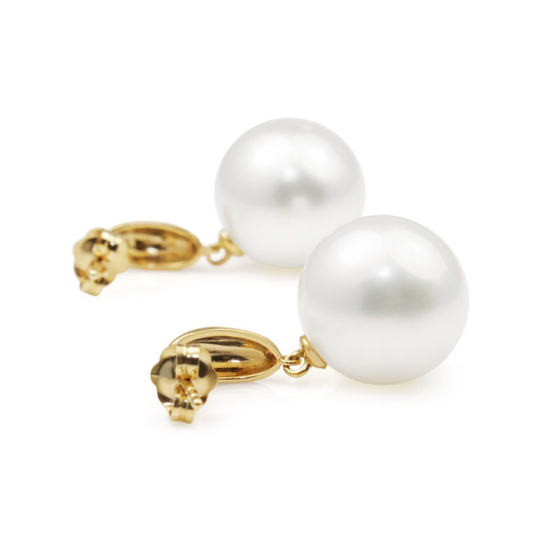 9ct Yellow Gold 12mm South Sea Pearl Earrings