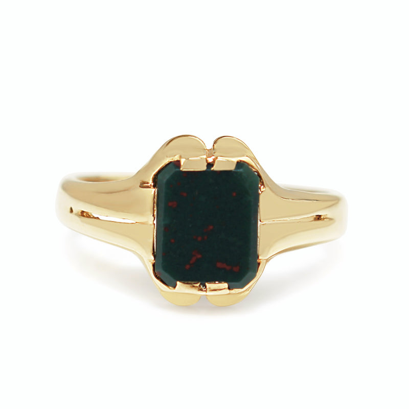 9ct Yellow Gold Bloodstone Signet Ring