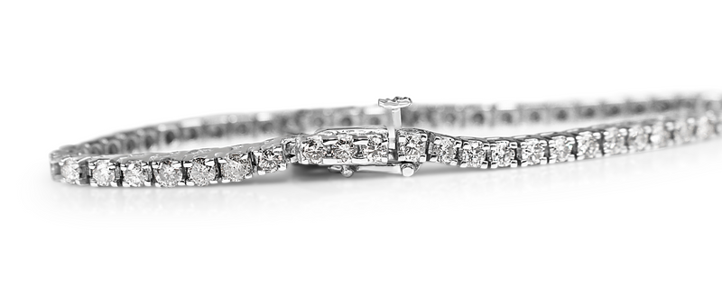 14ct White Gold 4ct Diamond Tennis Bracelet