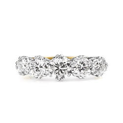 18ct Yellow and White Gold Victorian Style 5 Stone Ring