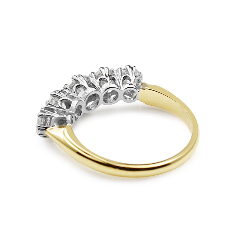 18ct Yellow and White Gold Victorian Style 5 Stone Ring