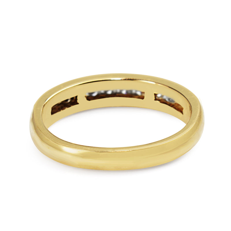 18ct Yellow Gold Channel Set Diamond Ring