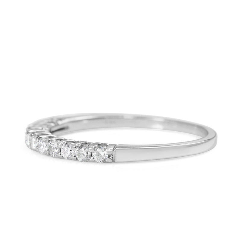 18ct White Gold Diamond Band Ring