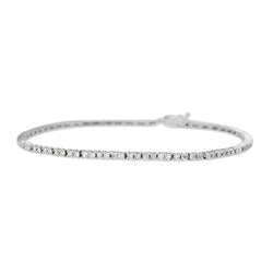 Platinum Ultra Fine Diamond Tennis Bracelet