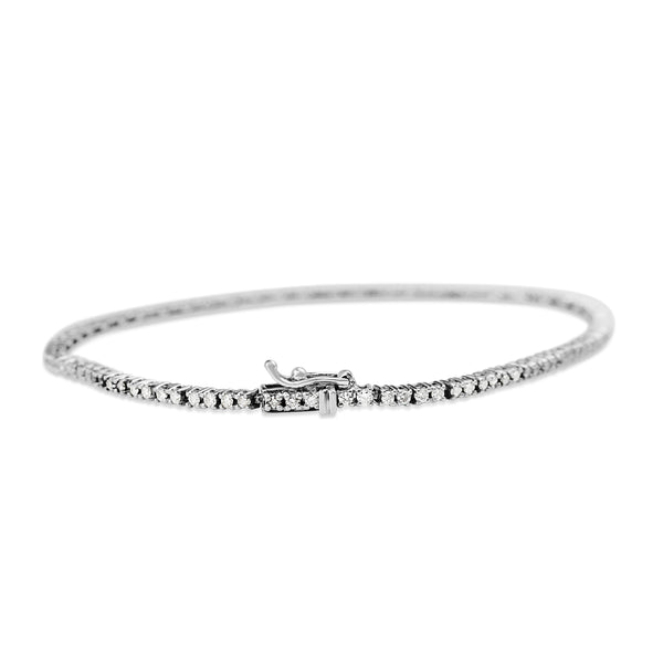 Platinum Ultra Fine Diamond Tennis Bracelet