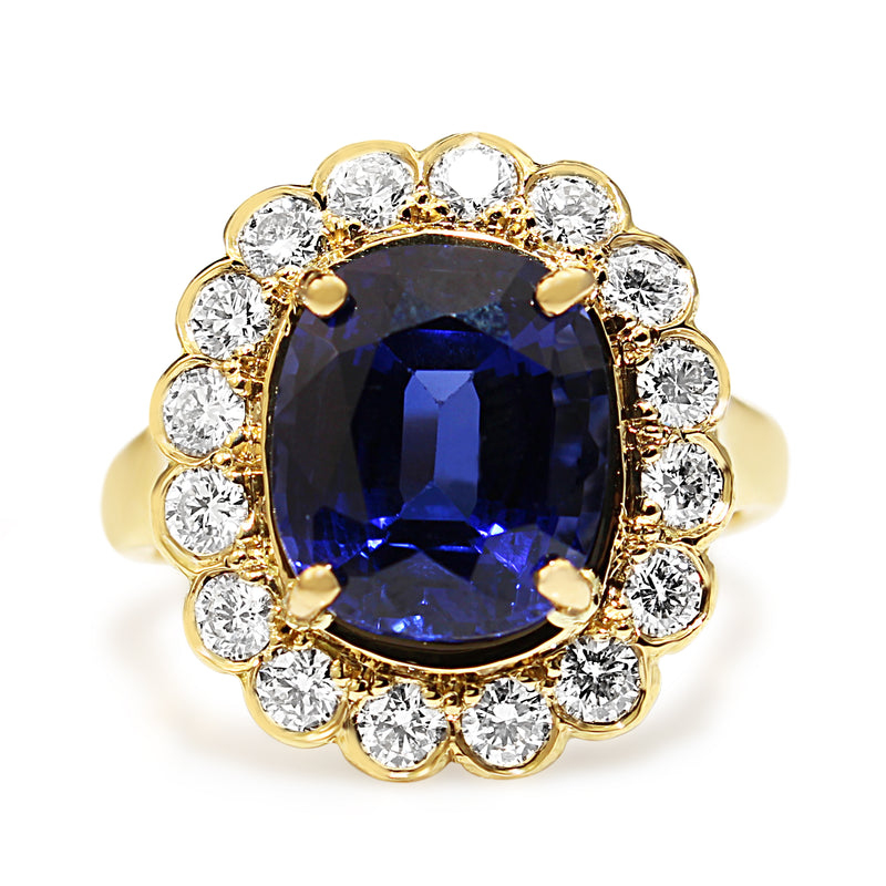 Synthetic sapphire on sale engagement rings