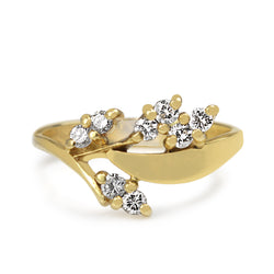 18ct Yellow Gold Diamond Vine Ring